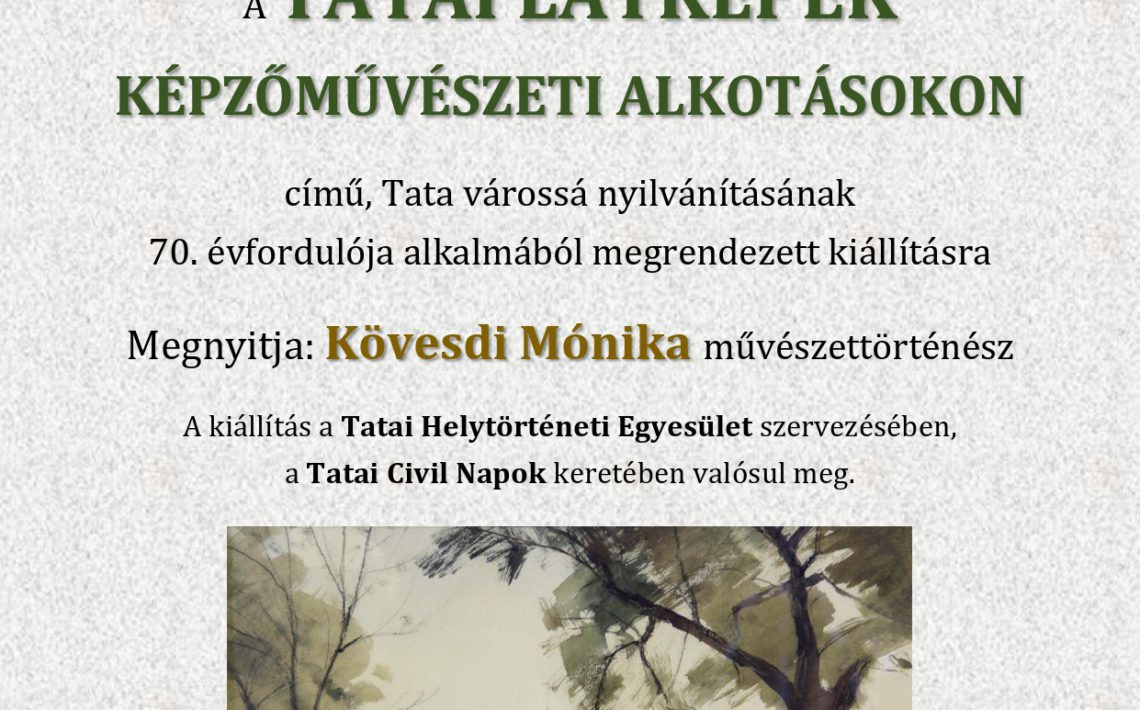 Tata várossá nyilvánításának 70. évfordulója alkalmából kiállítás nyílik a Tatai Református Gimnáziumban